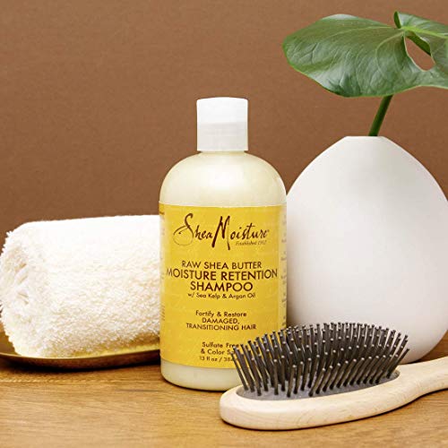 SheaMoisture Moisture Retention Shampoo for Dry, Damaged or Transitioning Hair Raw Shea Butter Shampoo to Hydrate Hair 13 oz 2 Count