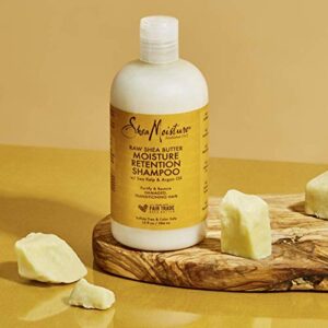 SheaMoisture Moisture Retention Shampoo for Dry, Damaged or Transitioning Hair Raw Shea Butter Shampoo to Hydrate Hair 13 oz 2 Count