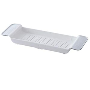 homdsim bath tray shelf,plastic bathtub holder non-slip telescopic bathtub caddy,adjustable multifunction storage tub shelf bathtub stand for bathroom,56-79x17.5x9cm(22-31x6.8x3.5inch)