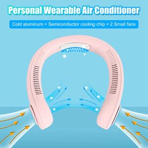 NORMIA RITA [2023 Upgraded] Personal Air Conditioner Neck Fan with Refrigeration Chip USB Poratble Fan LED Screen Fast Cool 45℉-55℉/ 3 Wind Speeds