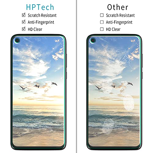 HPTech (2-Pack) Compatible for Moto G Power 2021 Tempered Glass Screen Protector, 9H Hardness, Cutout Camera Hole, HD Clear Case Friendly