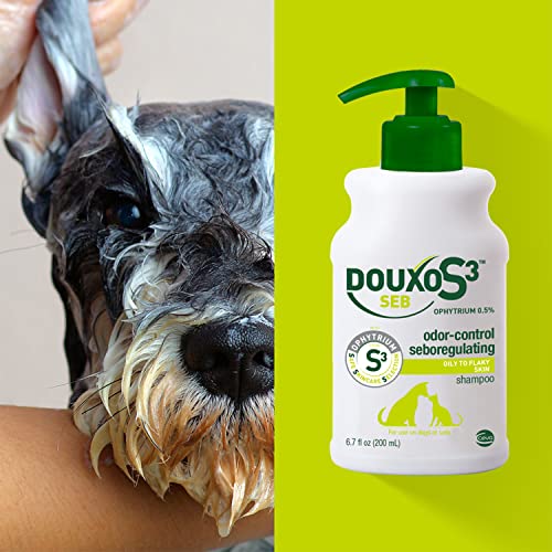 Douxo S3 SEB Shampoo 16.9 oz (500 mL) - Relief for Seborrhea in Dogs and Cats (Helps with Oily to Flaky Skin)