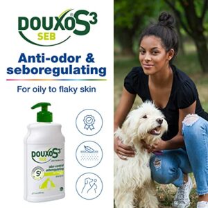 Douxo S3 SEB Shampoo 16.9 oz (500 mL) - Relief for Seborrhea in Dogs and Cats (Helps with Oily to Flaky Skin)