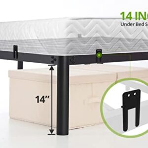 TATAGO 16 Inch Metal Platform Bed Frame with Anti-Collision Round Legs, 3500lbs Heavy Duty Mattress Foundation, Easy Assembly/Silent/Anti-Shake/Non-Slip/No Box Spring Needed, Full