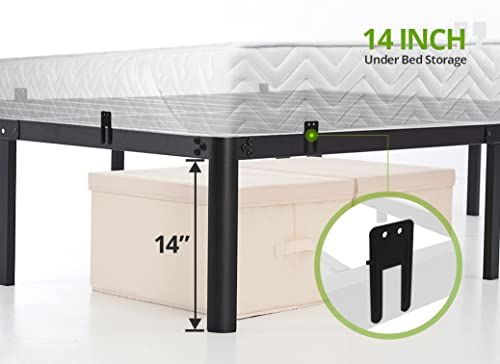 TATAGO 16 Inch Metal Platform Bed Frame with Anti-Collision Round Legs, 3500lbs Heavy Duty Mattress Foundation, Easy Assembly/Silent/Anti-Shake/Non-Slip/No Box Spring Needed, Full