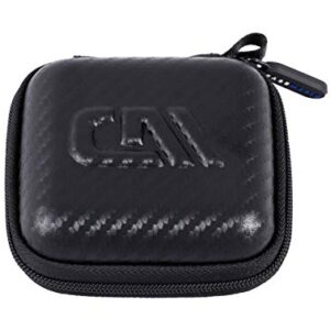 CASEMATIX Carry Case Compatible with Fender Mustang Micro Headphone Amp and Charging Cable - Micro Headphone Amplifier Case Only with Wrist Strap, Black