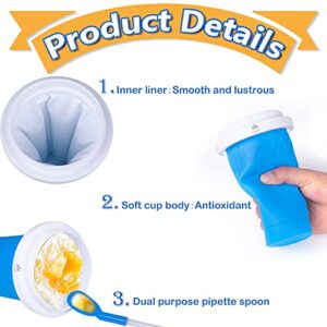 Ansamly Slushy Maker Cup,TIK TOK Magic Quick Frozen Smoothies Cups,Ice Cream Maker Cup with Travel Easy-carry,Slushies and Homemade Milk shake in Minutes,Blue