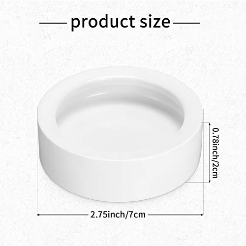 Meanplan 4 Pieces Reptile Water Food Bowl Terrarium Bowls Worm Dish Ceramic Pet Bowls Mini Reptile Food Ceramics Water Bowl Anti-Escape Mini Reptile Feeder for Lizard Anoles Bearded Dragons