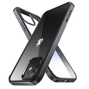 supcase unicorn beetle edge series case designed for iphone 11 (2019 release) 6.1 inch, slim frame case with tpu inner bumper & transparent back (black)