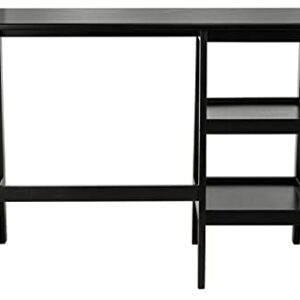 Safavieh Home Collection Sofara 2-Shelf Office Living Room Bedroom Study Foyer Writing Desk DSK1403A, 0, Matte/Black