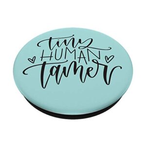 Mom Mama Teacher Appreciation Mint Blue Teal Black JLZ009 PopSockets Swappable PopGrip