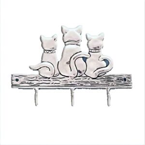 basic spirit cat tripple hook - shells - home decorative gift, coat, scarf, bags and bath towel hangers