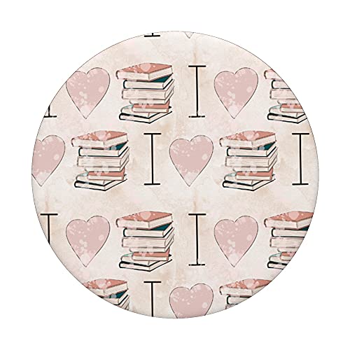 Cute Book Design For Book Lover And Librarian - Love Reading PopSockets Swappable PopGrip
