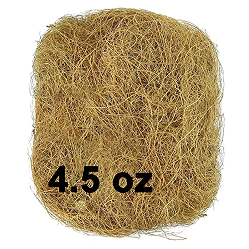 Lucky Interests Coconut Fiber, 4.5oz. Comfortable Bedding for Small Birds and Animals, Nest Material for Nest Building, Hideouts, Plants and Upholstery