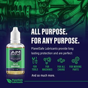 PlanetSafe AIM Paper Shredder Oil - Extreme Duty Lubricant - Home and Office - Safe, Non-Toxic, and Odorless Shredder Lubricant - Best Blade Performance - Cleans, Lubricates, Protects