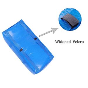 Heavy Duty Extra Large Storage Bags, Moving Bags, College Dorm Essentials, Extra Large Storage Bags for Moving Supplies, Christmas Decorations Storage, Double Zipper Design (Blue 6 pack)