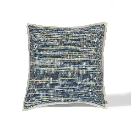 Divine home Waterfall Handspun Cotton Pillow, 18" sq., Reversible