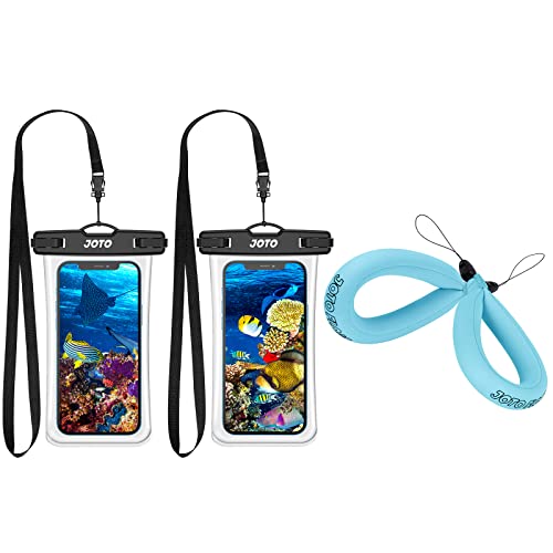 JOTO Waterproof Phone Pouch up to 7.0" Bundle with 2 Pack Floating Wrist Strap for Waterproof Camera