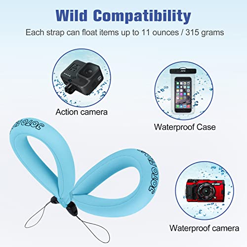 JOTO Waterproof Phone Pouch up to 7.0" Bundle with 2 Pack Floating Wrist Strap for Waterproof Camera