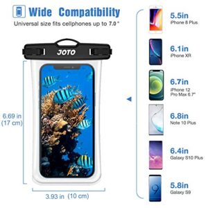 JOTO Waterproof Phone Pouch up to 7.0" Bundle with 2 Pack Floating Wrist Strap for Waterproof Camera