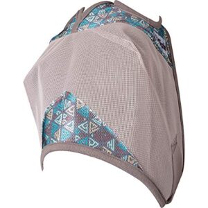 cashel crusader designer horse fly mask, teal tribal, yearling