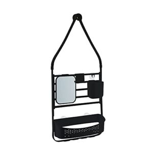 Bath Bliss Deluxe Flex Adjustable Shower Caddy | 2 Hanging Options | Customizable Accessories | Bathroom Storage | Matte Black