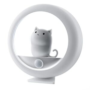 aimilar cat night light - motion sensor, rechargeable & magnetic | perfect cat gifts for cat lovers | adjustable brightness & 3 mounting options | ideal kids night lights for bedroom or bathroom