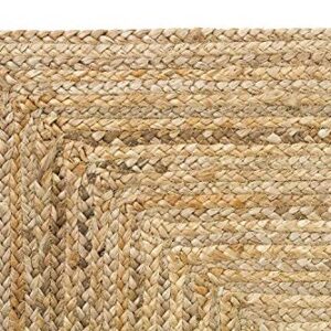 The Home Talk Natural Jute Rug 3' x 5' - Handwoven Reversible Indoor Rug for Farmhouse or Rustic Style - Soft and Durable Material Adds Texture and Warmth to Living Room, Bedroom, or Dining Room