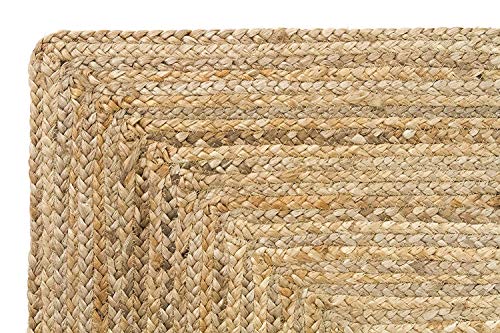 The Home Talk Natural Jute Rug 3' x 5' - Handwoven Reversible Indoor Rug for Farmhouse or Rustic Style - Soft and Durable Material Adds Texture and Warmth to Living Room, Bedroom, or Dining Room