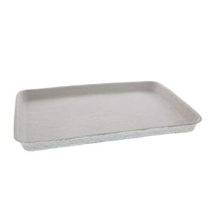 pactiv 9x12 inch disposable food tray made with a fiber blend designed for schools or snack bars | 250 trays per case, beige