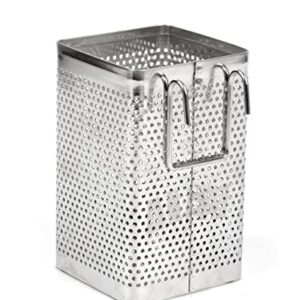 LENITH Kitchen Utensil Chopsticks Perforated Holder with Hooks - Stainless Steel Storage for Organizer Dishwasher Safe (Small Square)