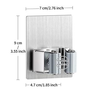 Bowdanie 4 PCS Broom Holder Wall Mount - Mop Holder Self Adhesive Broom Hanger Stainless Steel for Home Garage Garden Laundry Room Storage