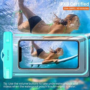 Karvense Waterproof Cell Phone Pouch Case, 2 Pack Universal Waterproof Phone Bag/Holder for iPhone/Samsung Galaxy/Pixel, Underwater Dry Bag for Travel, Vacation, Beach, Kayaking,Snorkeling, Water Park