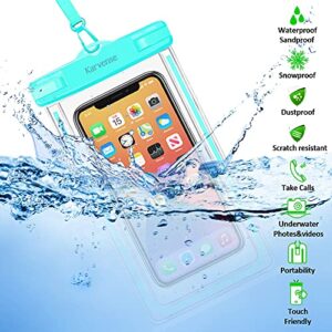 Karvense Waterproof Cell Phone Pouch Case, 2 Pack Universal Waterproof Phone Bag/Holder for iPhone/Samsung Galaxy/Pixel, Underwater Dry Bag for Travel, Vacation, Beach, Kayaking,Snorkeling, Water Park
