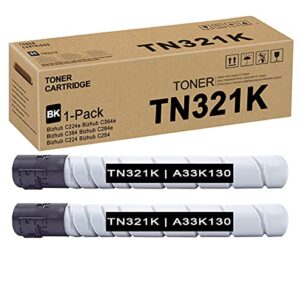 ruyy (black,2 pack) tn321k | a33k130 tn-321 toner cartridge replacement for konica minolta bizhub c224e c364e c284e c224 c284 c364 c364e toner kit printer