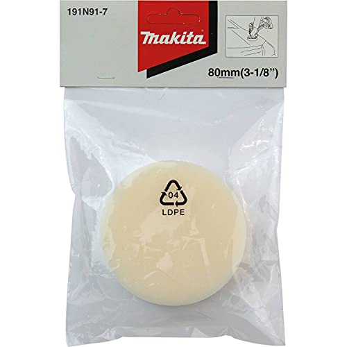 Makita 191N91-7 3" Hook and Loop Foam Polishing Pad, White