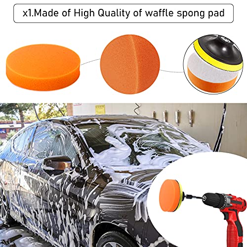 TTCR-II 16 Pcs Car Detailing Kit, Car Cleaning Kit, Drill Brush Set Car Detailing Exterior Interior Car Detailing Kit (Detailing Brush, Drill Brush Set, Polishing Pad, Vent Brush, Towers, Mitt)