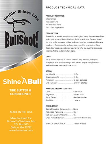 BullSnot! ShineABull Tire Butter