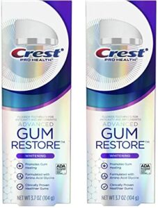 crest pro health gum restore advanced whitening toothpaste, 3.7 oz (104g) - pack of 2