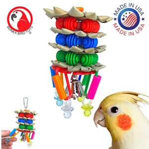 Bonka Bird Toys 3648 Bumpy Flower Small Bird Toy Cockatiel Parakeet Natural Chewy