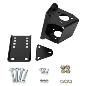 Camco Trailer Tongue Jack Bolt-On Relocation Kit | Allows for Easy Trailer Relocation | Provides Ample Tailgate Clearance Without Obstruction | for 3-Bolt & A-Frame Style Tongue Jacks (50015), Black