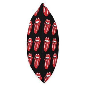 The Rolling Stones Official Classic Repeat Tongue Black Throw Pillow, 16x16, Multicolor