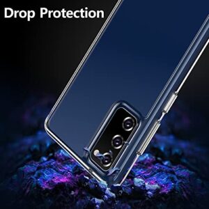 Rayboen for Samsung Galaxy S20 FE Case, Crystal Clear Designed Non-Slip Shockproof Protective Cover, Hard Plastic Back & Soft TPU Frame Thin Phone Case for Samsung Galaxy S20 FE 5G, 6.5 inch