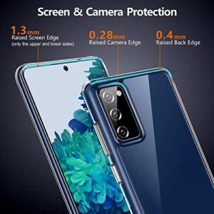 Rayboen for Samsung Galaxy S20 FE Case, Crystal Clear Designed Non-Slip Shockproof Protective Cover, Hard Plastic Back & Soft TPU Frame Thin Phone Case for Samsung Galaxy S20 FE 5G, 6.5 inch