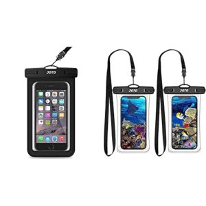 joto universal waterproof pouch cellphone dry bag case for phones up to 7.0" bundle with (2 pack) universal waterproof pouch cellphone case up to 7.0"