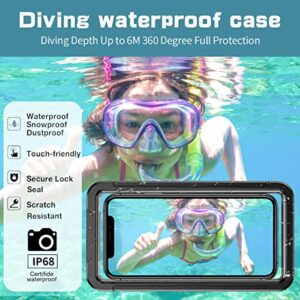 AICase Waterproof Phone Case, Universal Underwater Pouch Holder with Lanyard for iPhone 11 12 Pro Max Xr/Samsung Galaxy S21 S20 S10/Note 20 10 5G/LG Stylo 6, Pixel 4a 4XL 5 3/Moto G Power 2021 G7