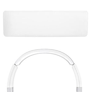 geekria protein leather headband pad compatible with akg k845bt, k845, k545 headphone replacement headband/headband cushion/replacement pad repair parts (white)