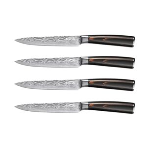 yatoshi 4-piece steak knife set - pro kitchen knife set ultra sharp high carbon stainless steel