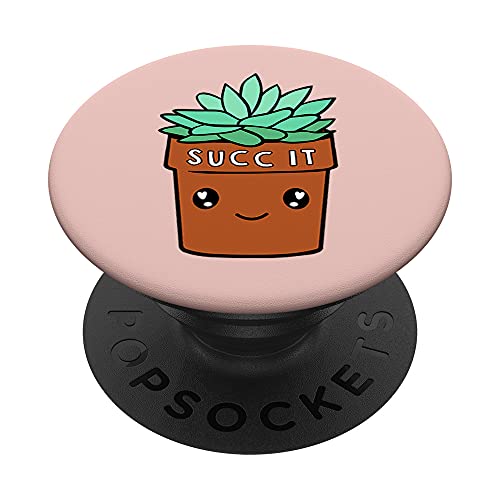 Succ It - Cute Succulent Plant Lovers Pun Gardening Theme PopSockets PopGrip: Swappable Grip for Phones & Tablets