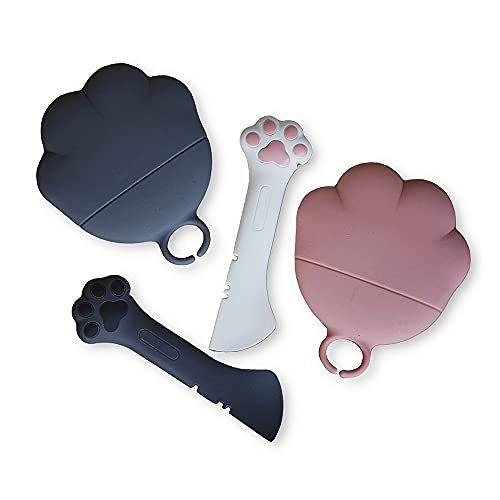 CUITIBI Small Spoon For Short Can, Cat Food Spoon, Wet Food Spoon For Dog Or Cat, Open Can With Spoon, Manual Can Opener(Gray)